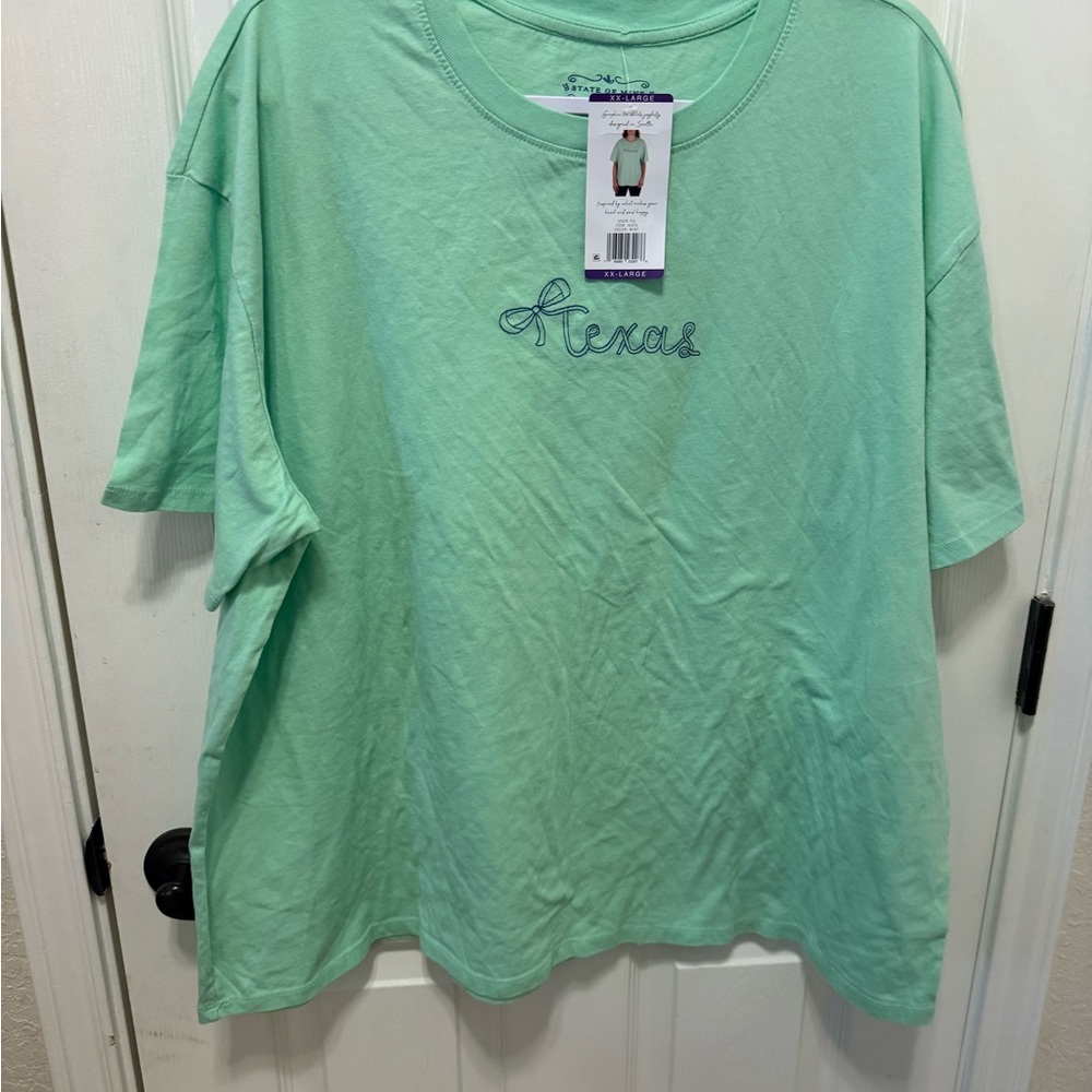 State of Mind Mint Green Graphic Tee Texas